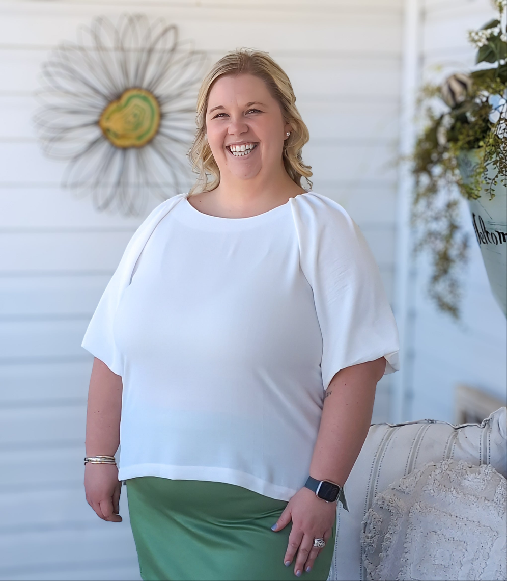 Plus Size Bubble Sleeve Top