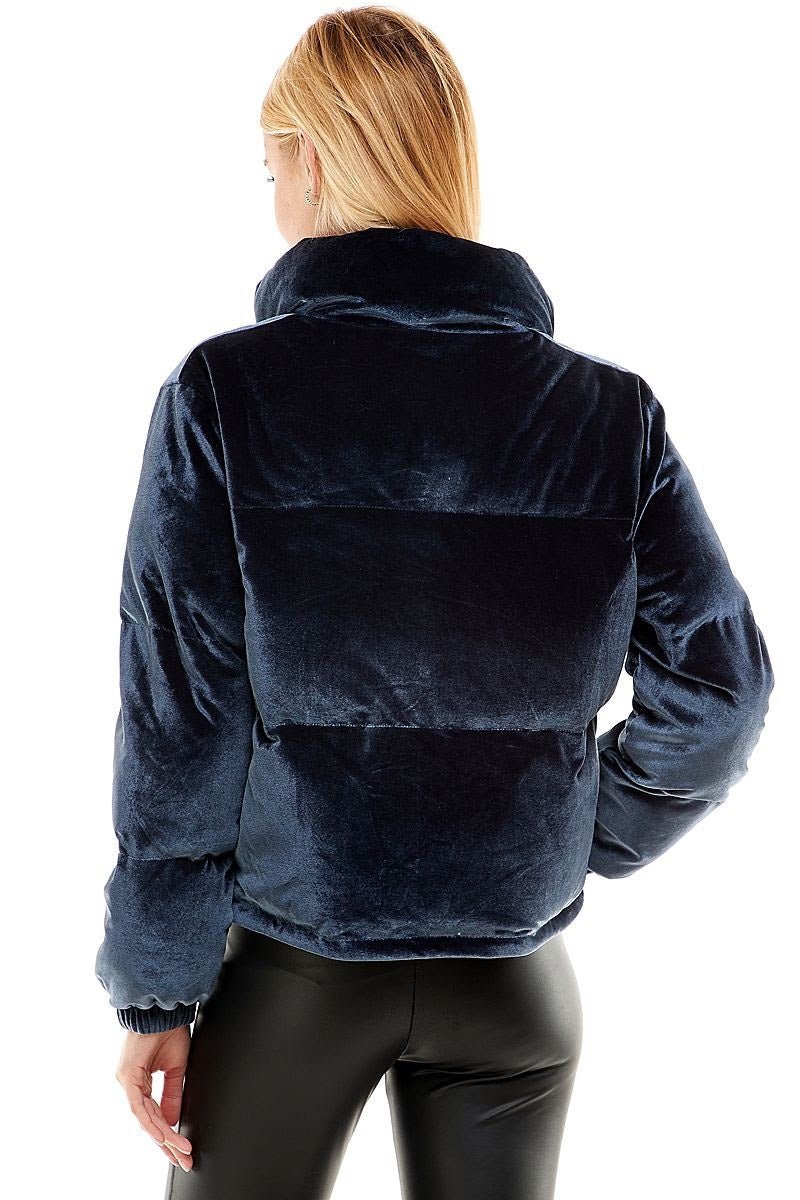 Navy Velvet Coat