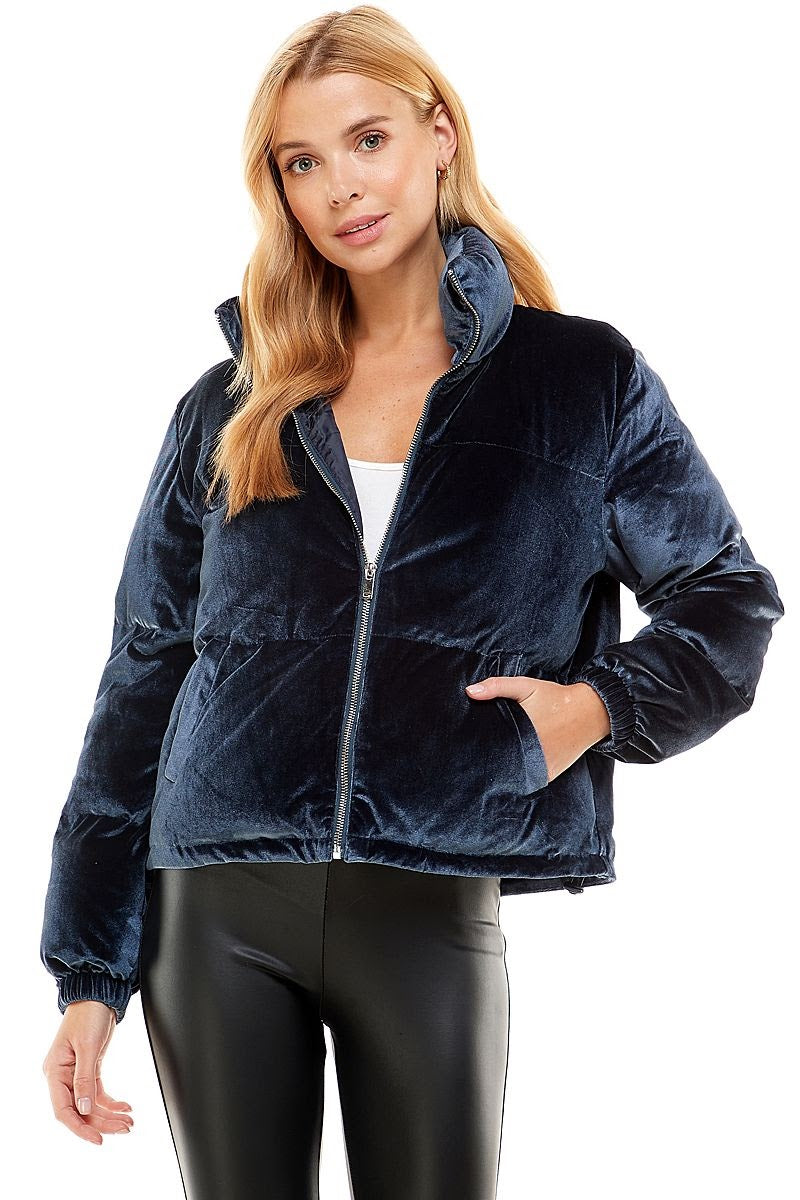 Navy Velvet Coat