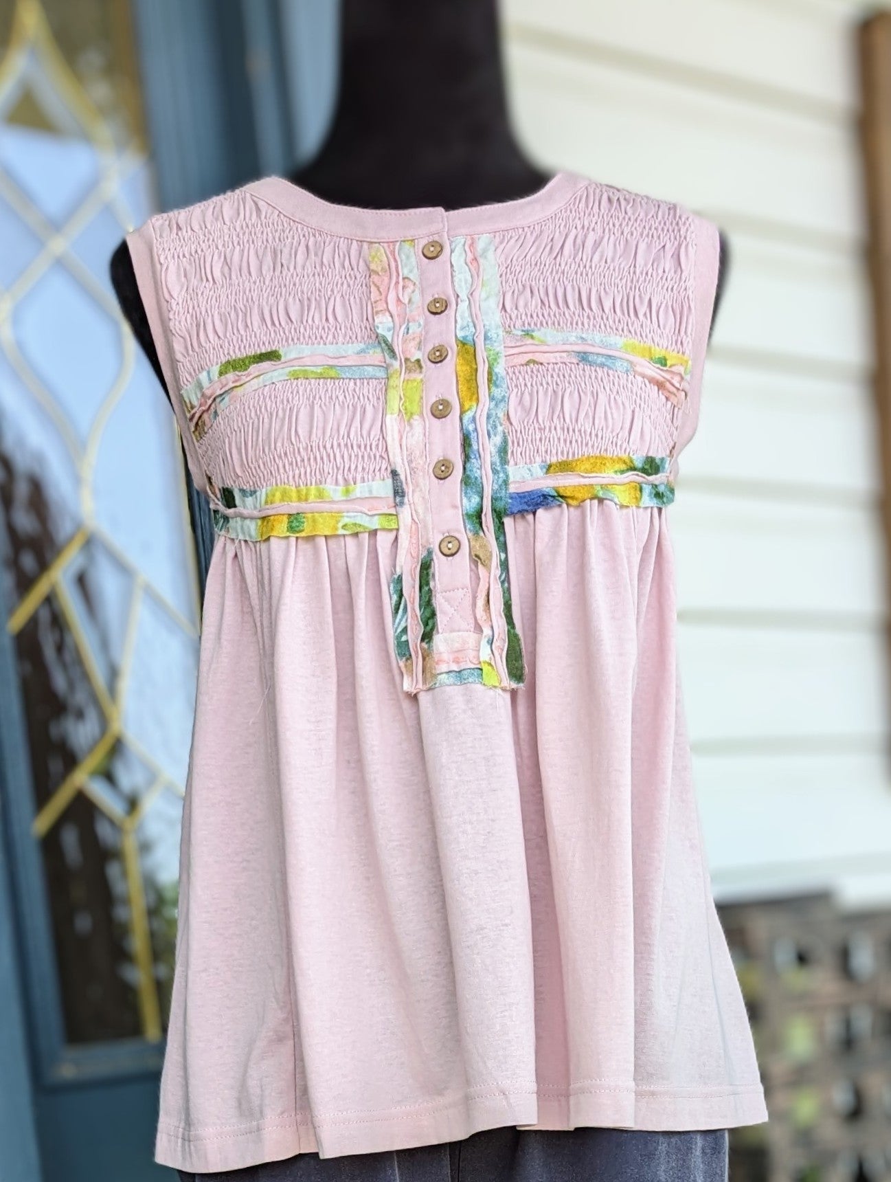 Pink Smocked Top