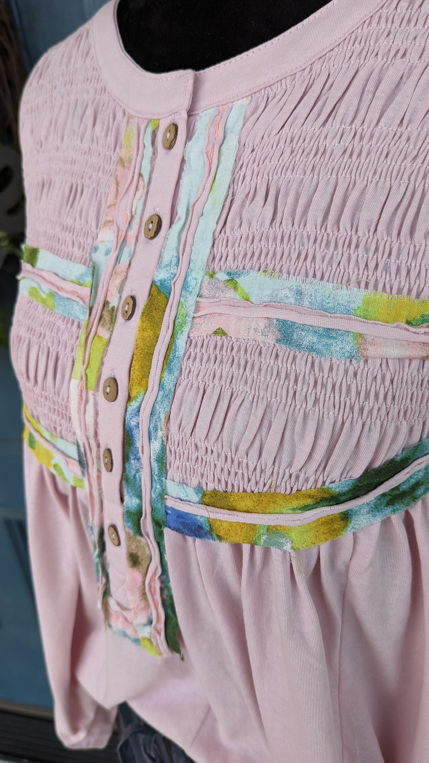 Pink Smocked Top