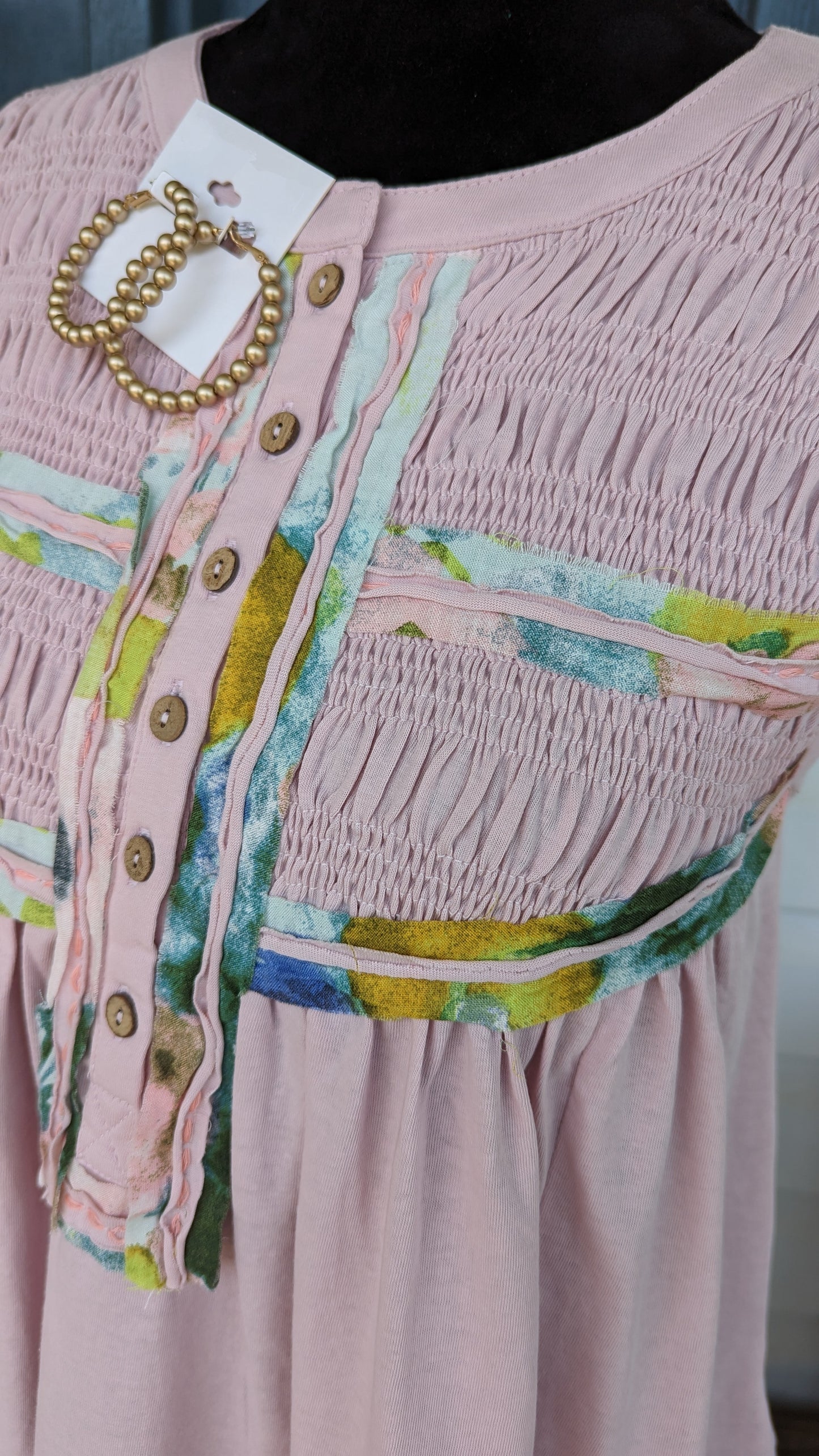Pink Smocked Top