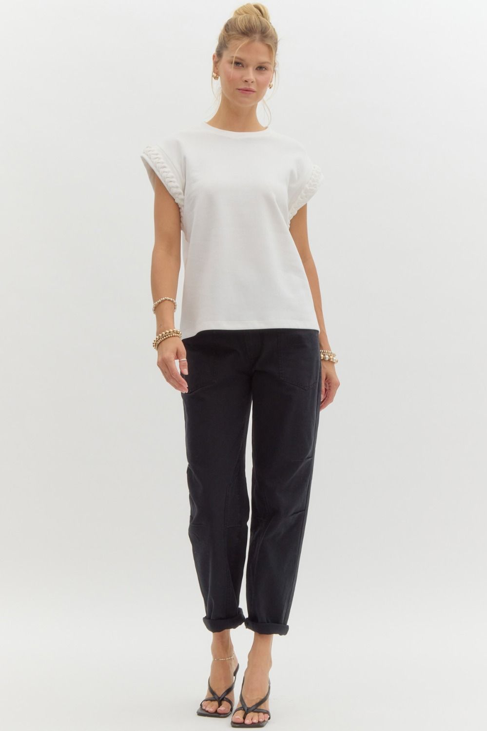 Braided Sleeve Top