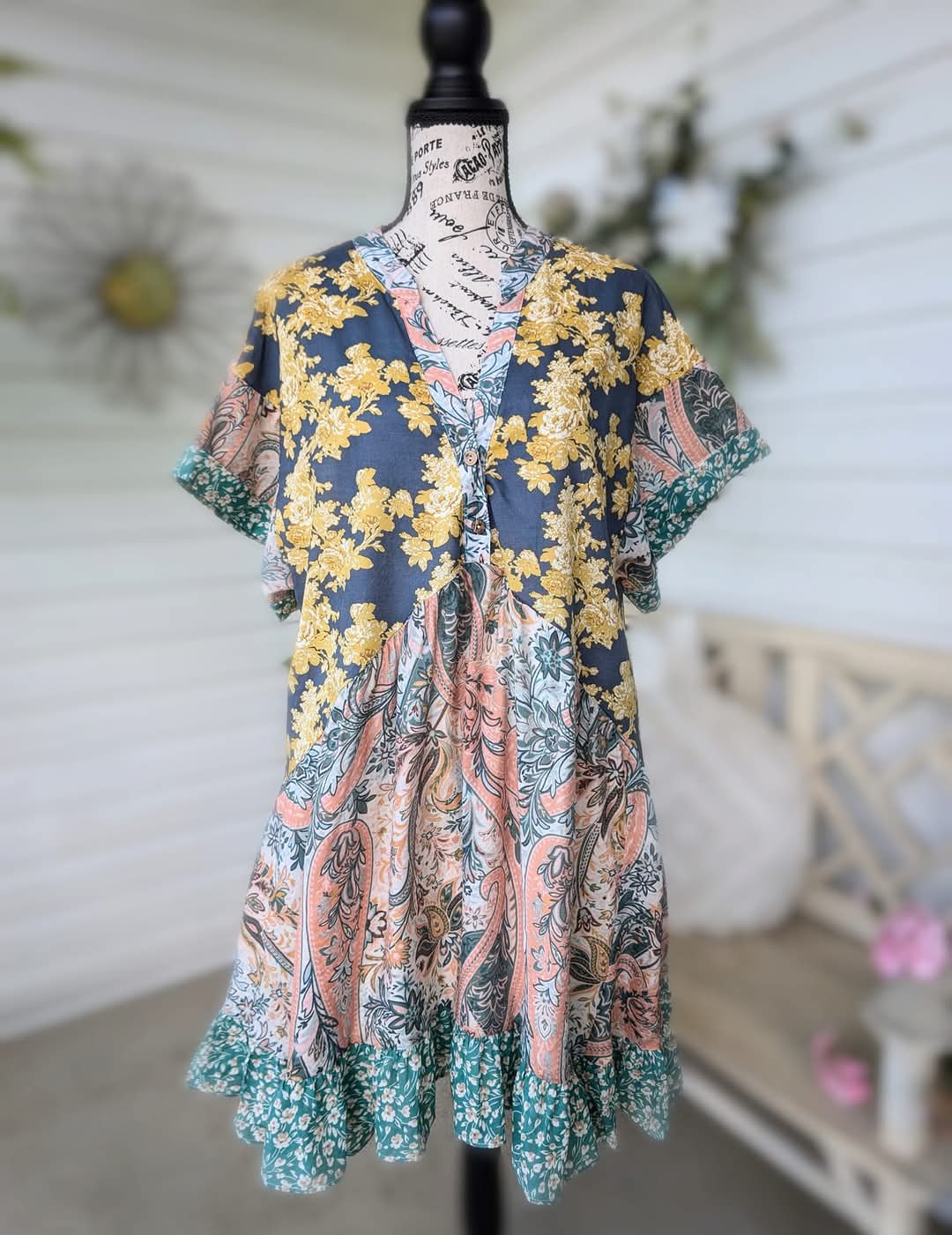 Floral print mini dress