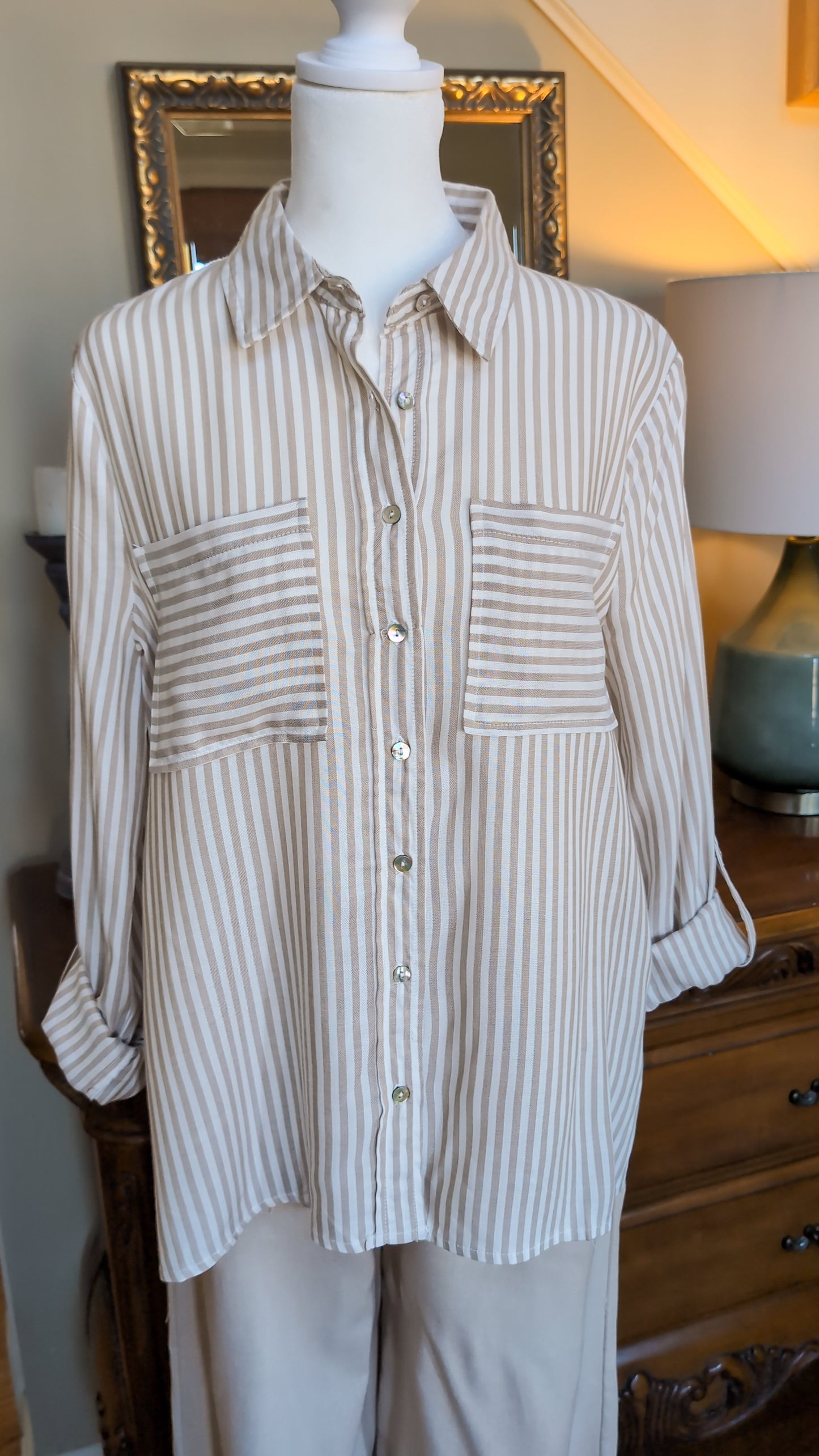 Button Down Stripe Shirt