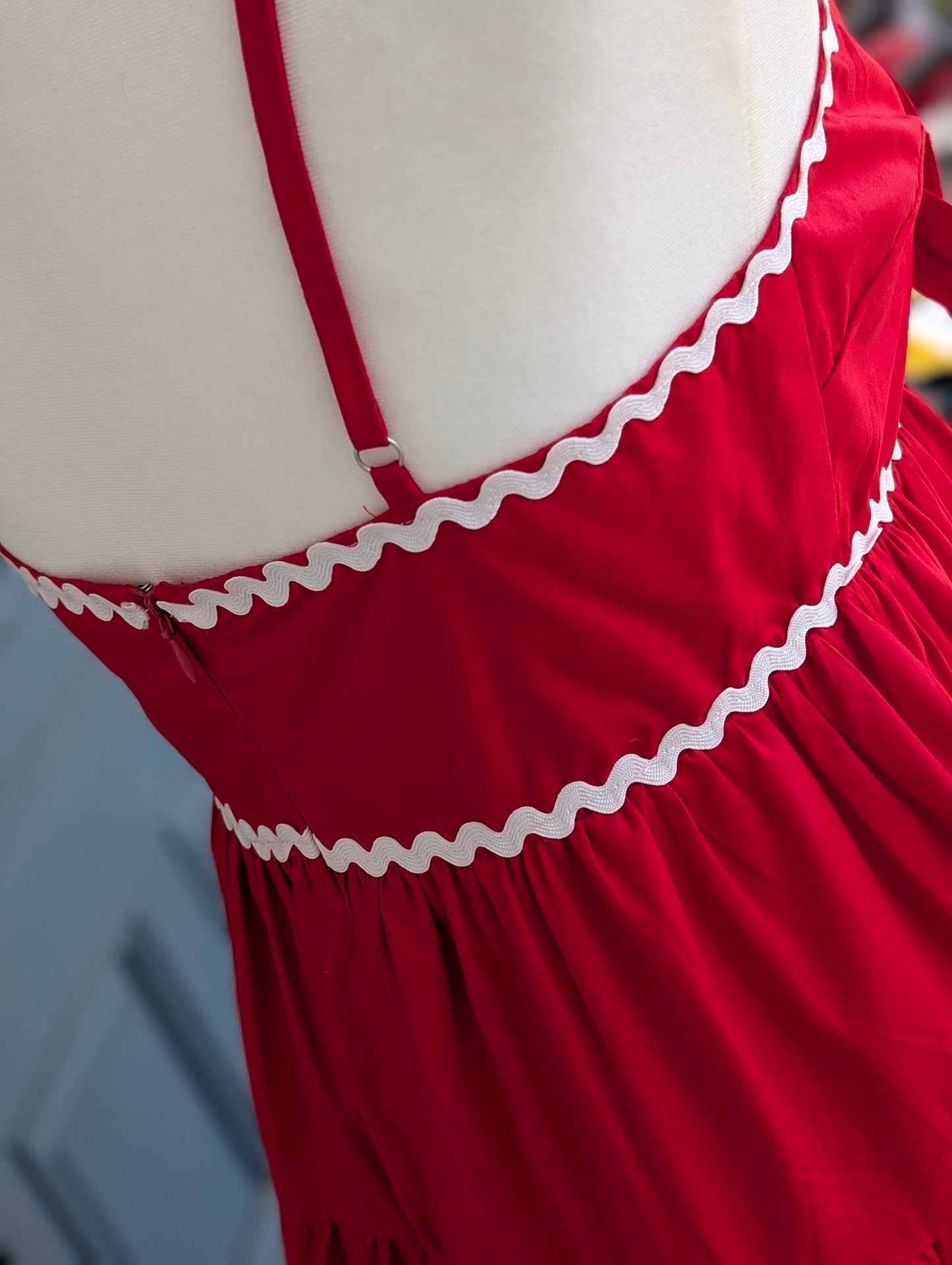 Red Ric Rac Mini Dress