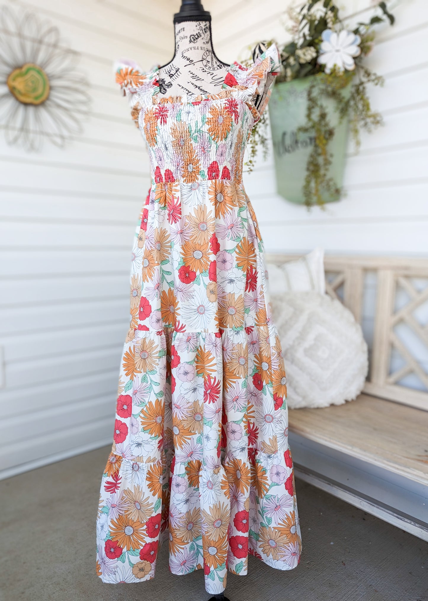 Floral Smocked Top Sundress