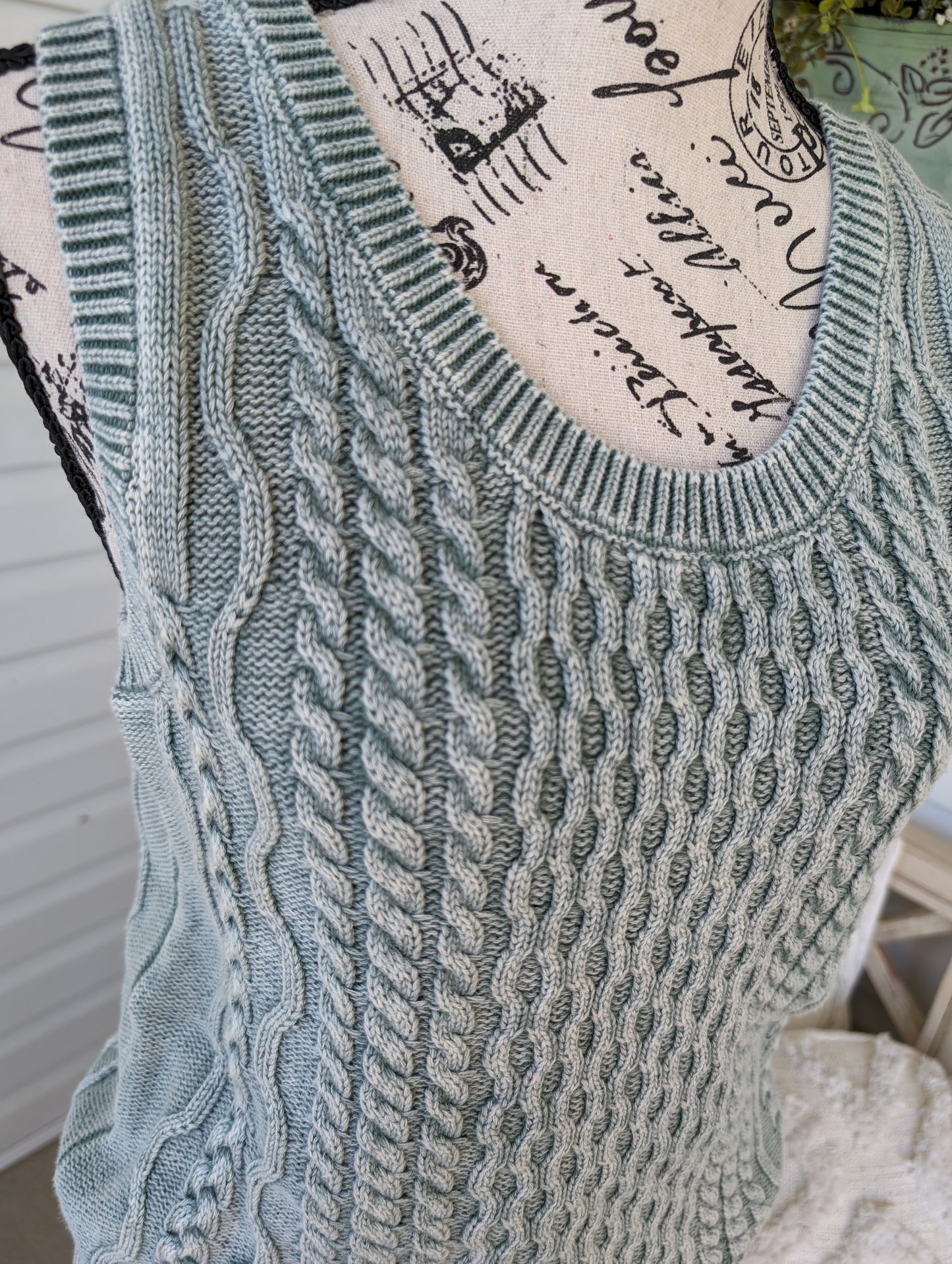 Cable Knit Sweater Vest