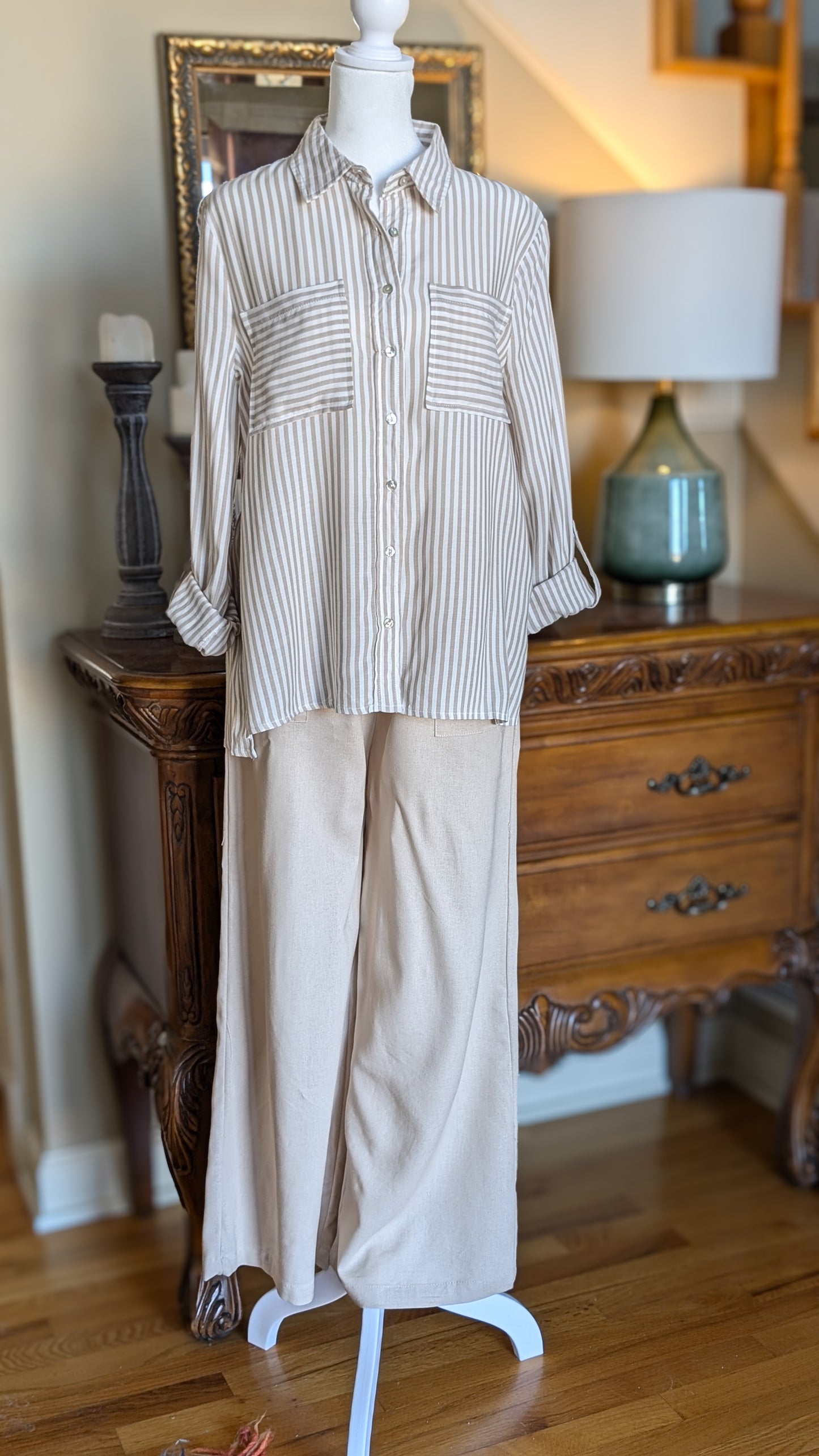 Button Down Stripe Shirt