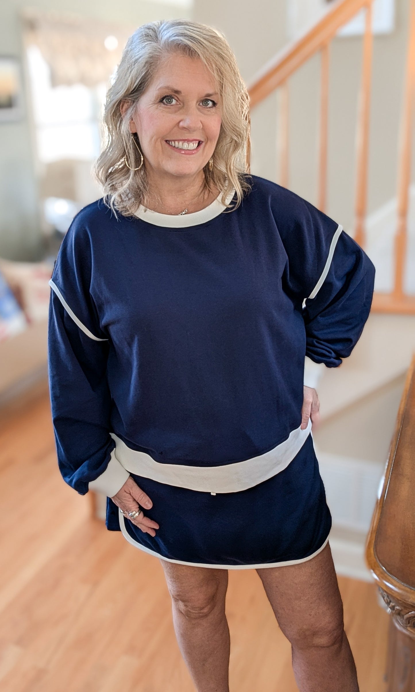 Navy Skort