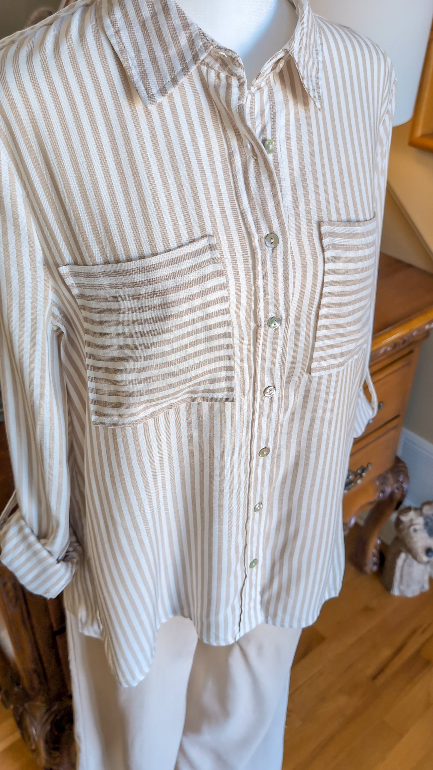 Button Down Stripe Shirt