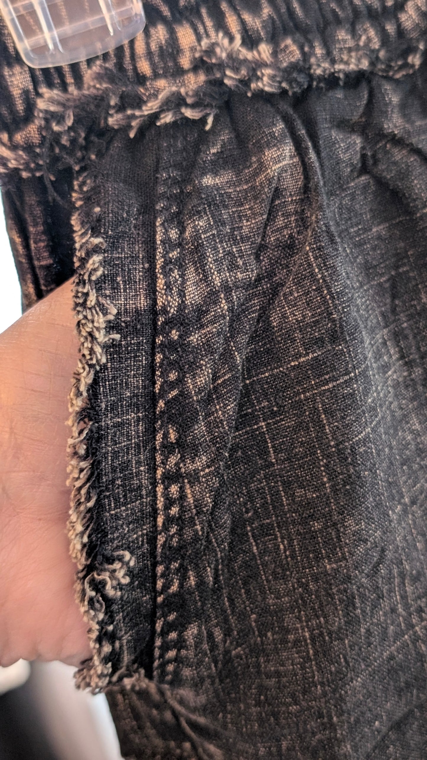 Linen tie front shorts