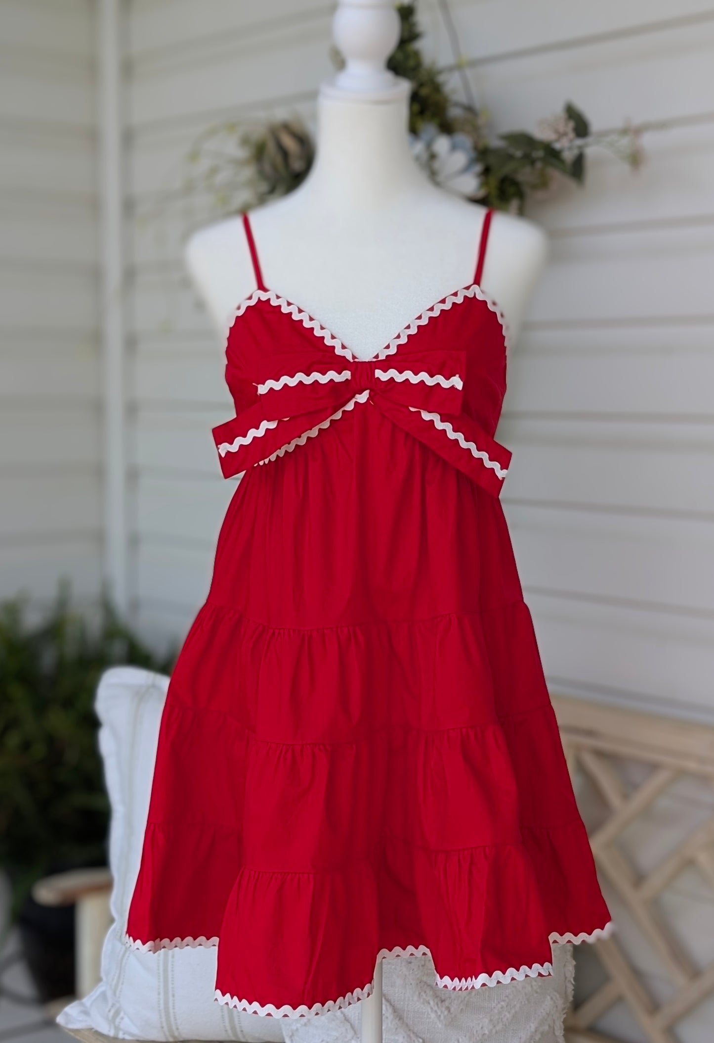 Red Ric Rac Mini Dress