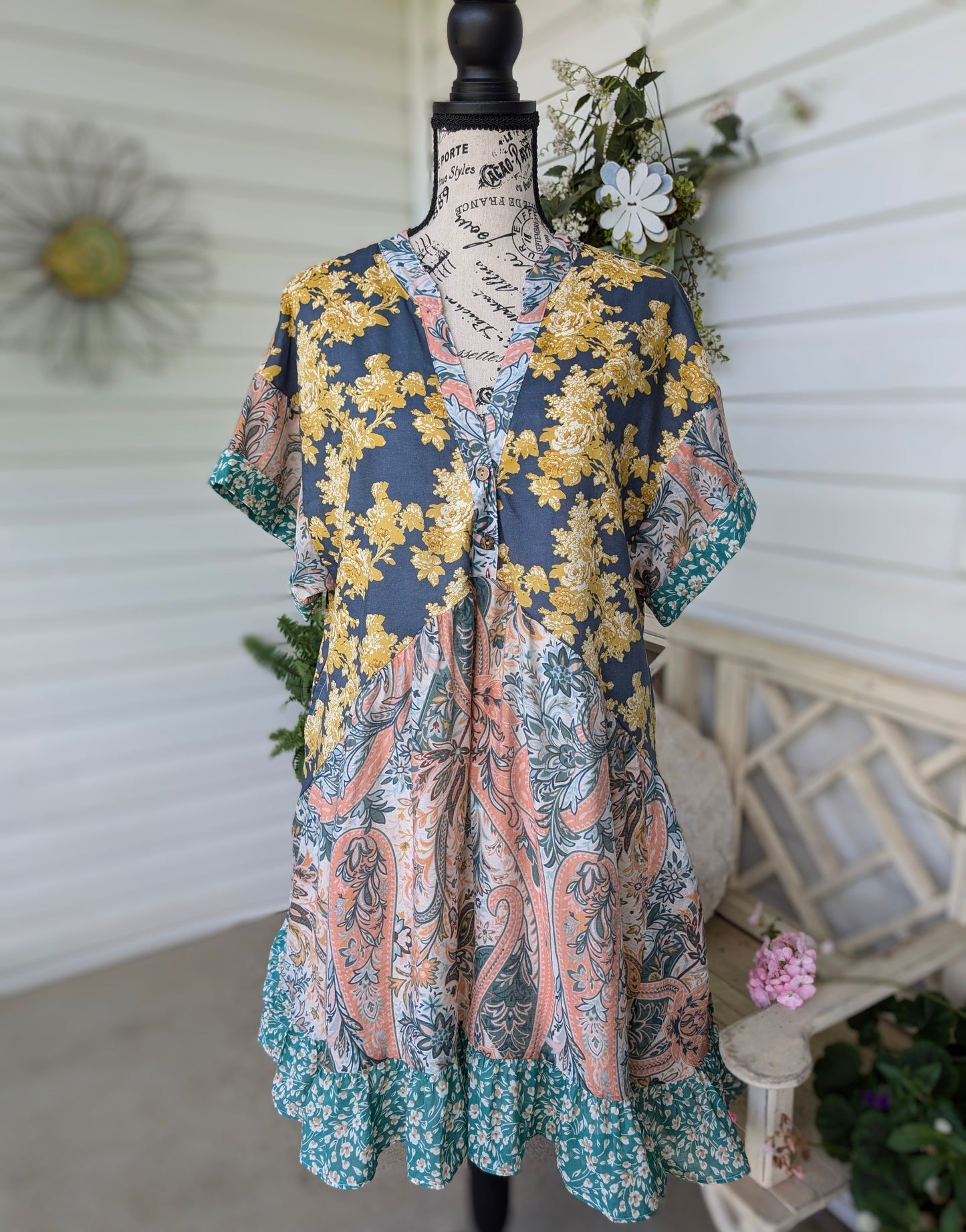 Floral print mini dress