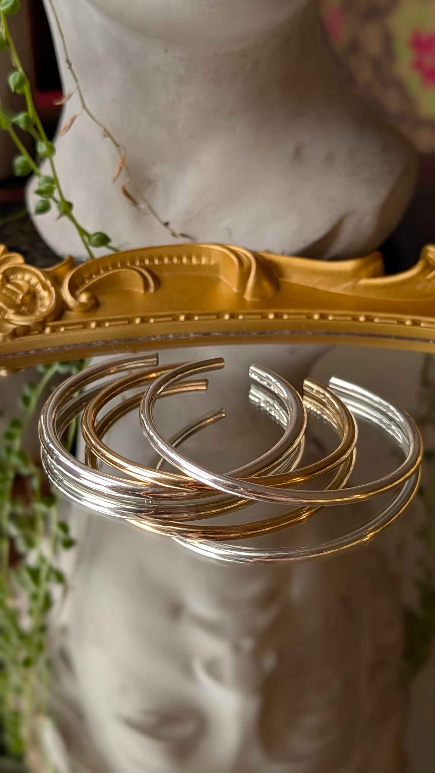 Sterling Silver Round Cuff