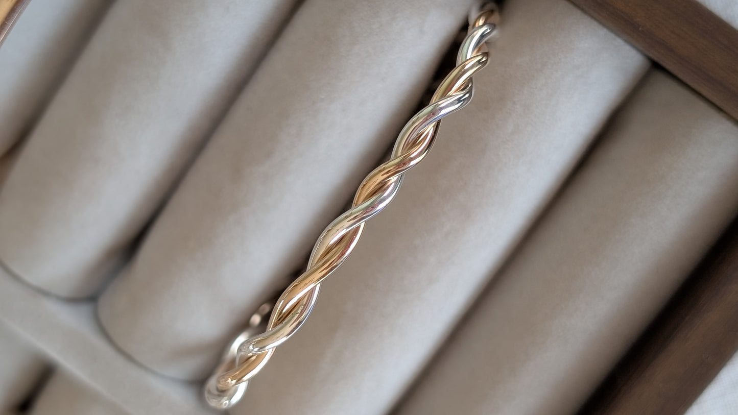 Silver and gold twist