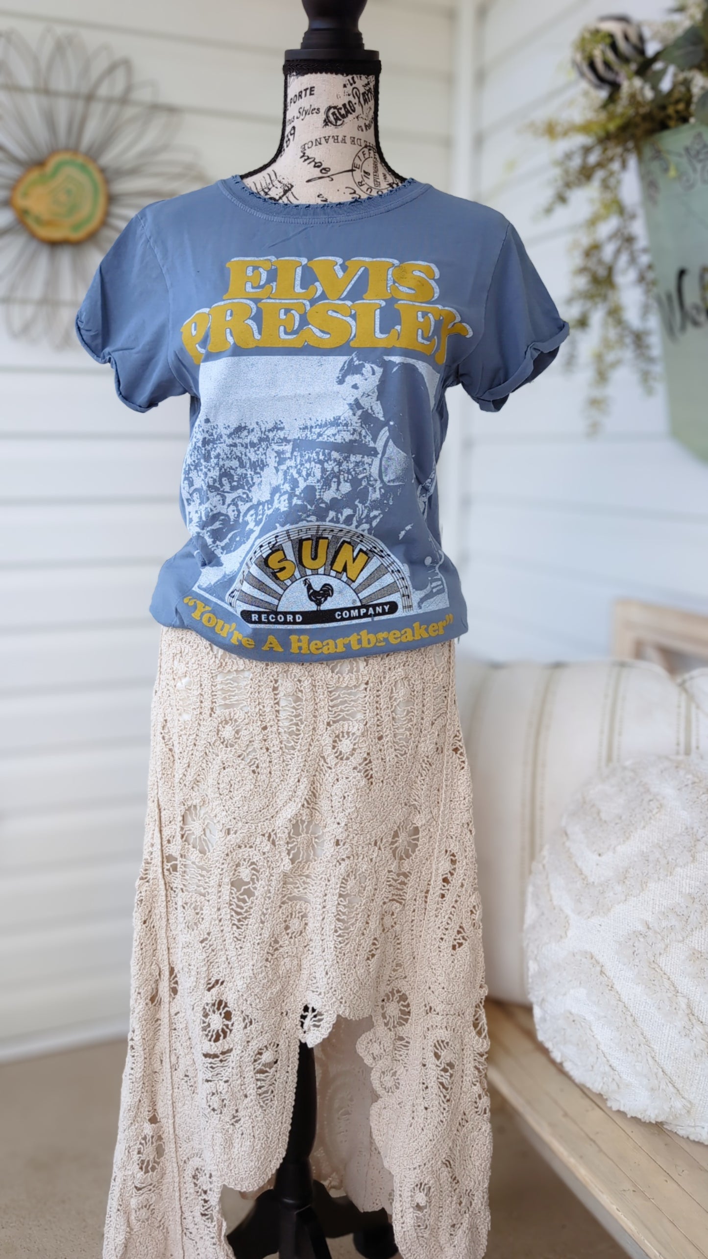 Sun Records Elvis Presley Heartbreaker Tee