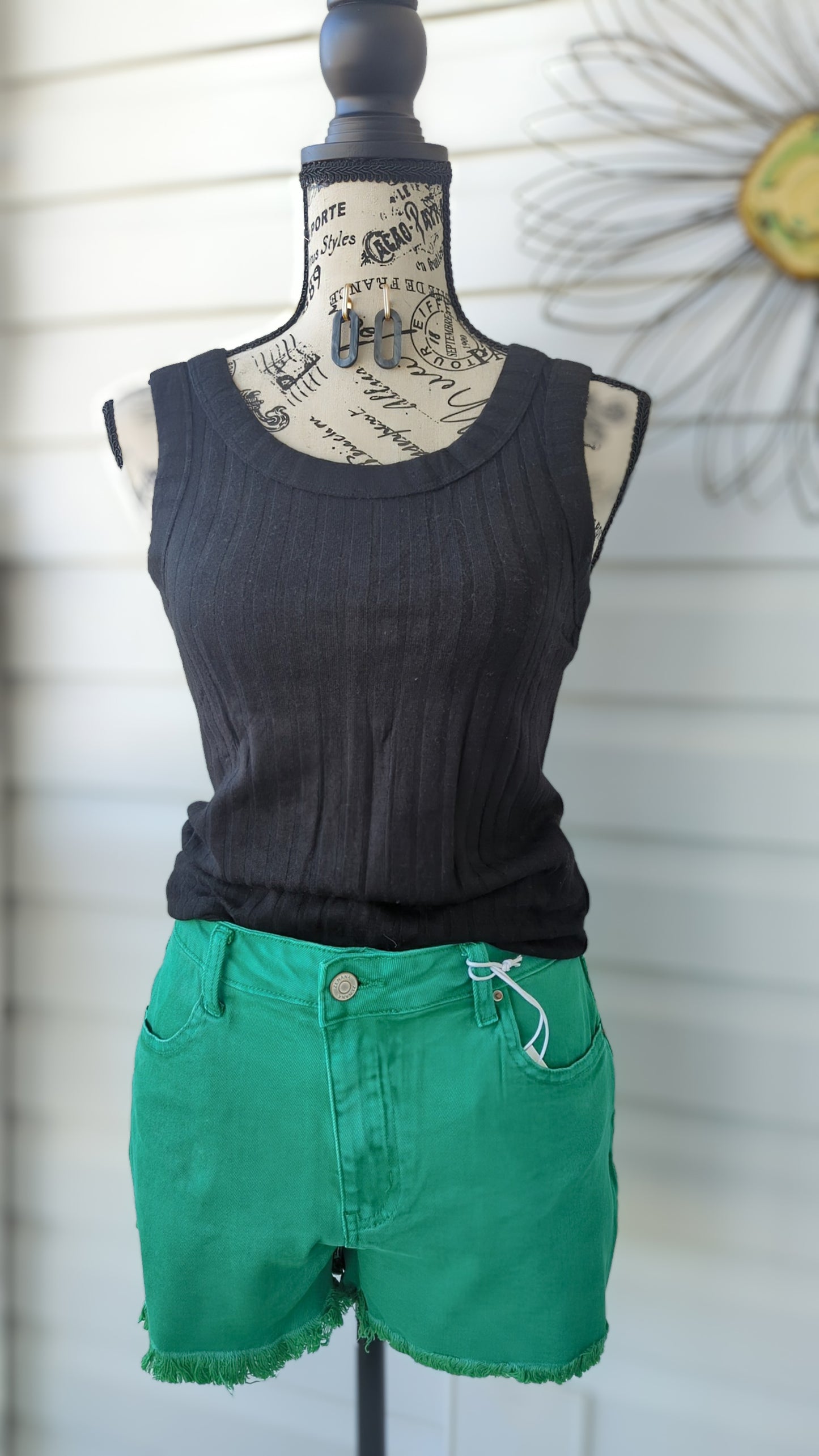 Frayed hem denim shorts multiple colors