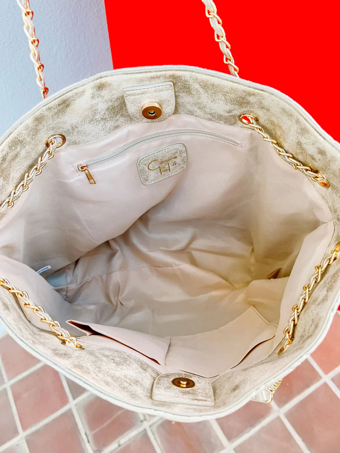 Delilah Taupe Oversized Shopper Shoulder Bag