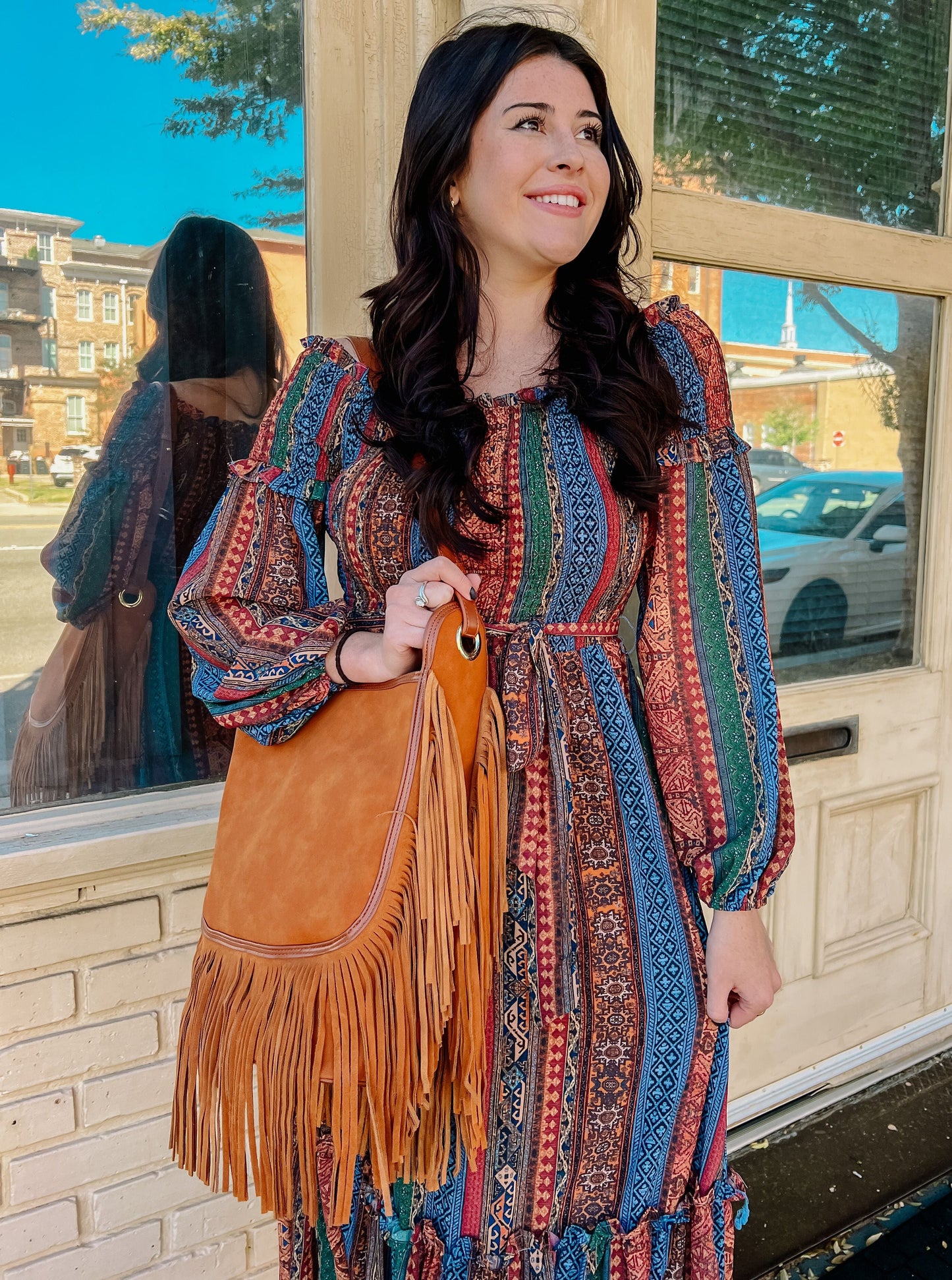 Sawyer Leather Bag with Fringe
