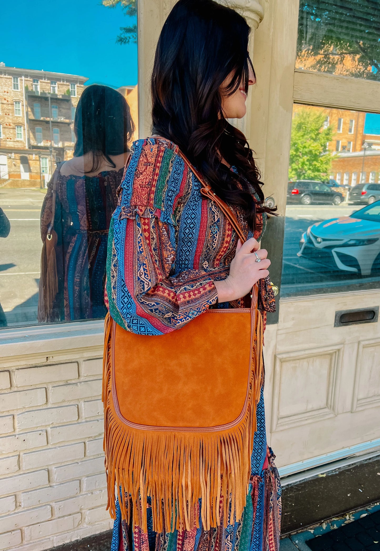Sawyer Leather Bag with Fringe