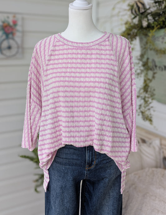 Lavender striped top