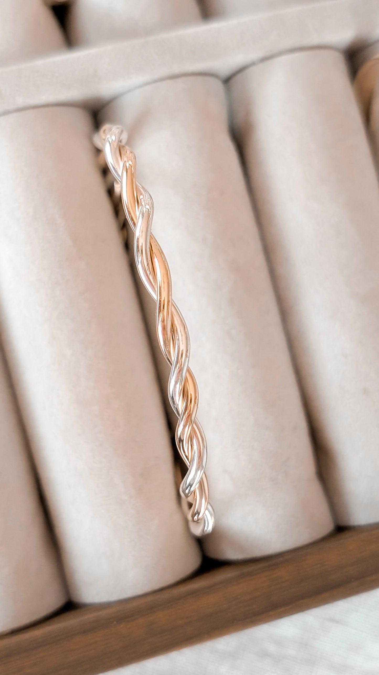 Silver and gold twist