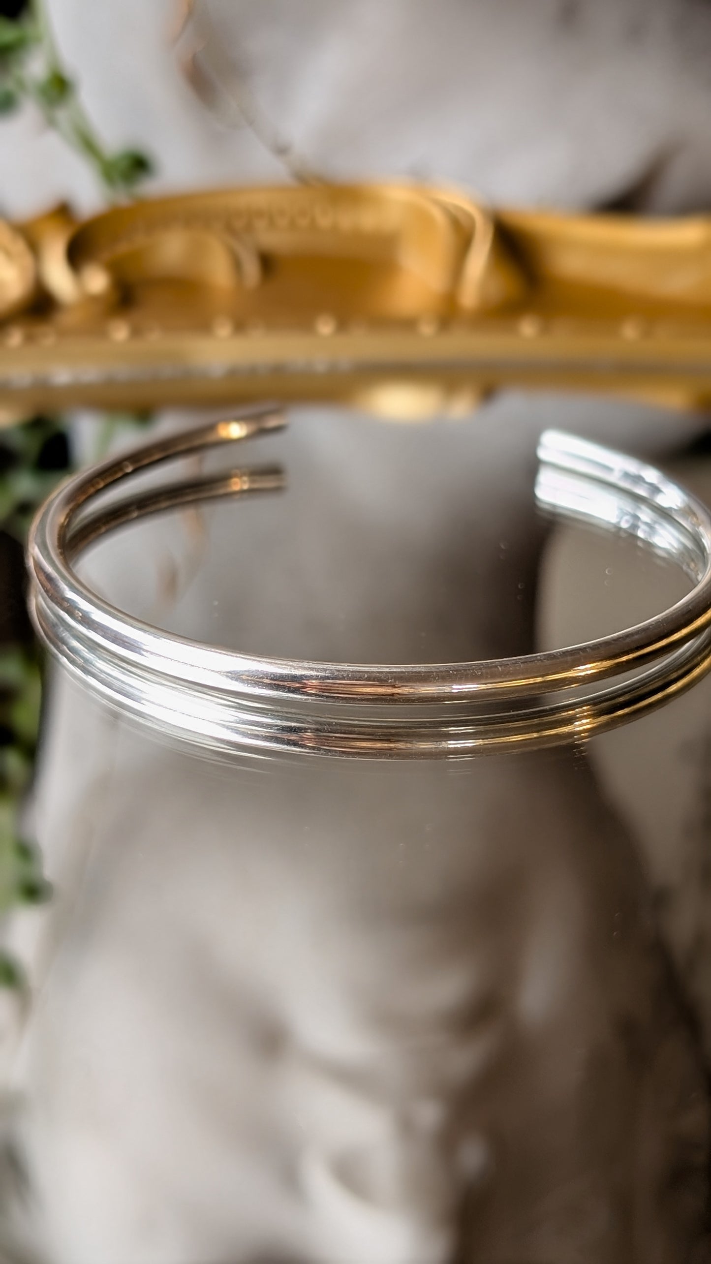 Sterling Silver Round Cuff