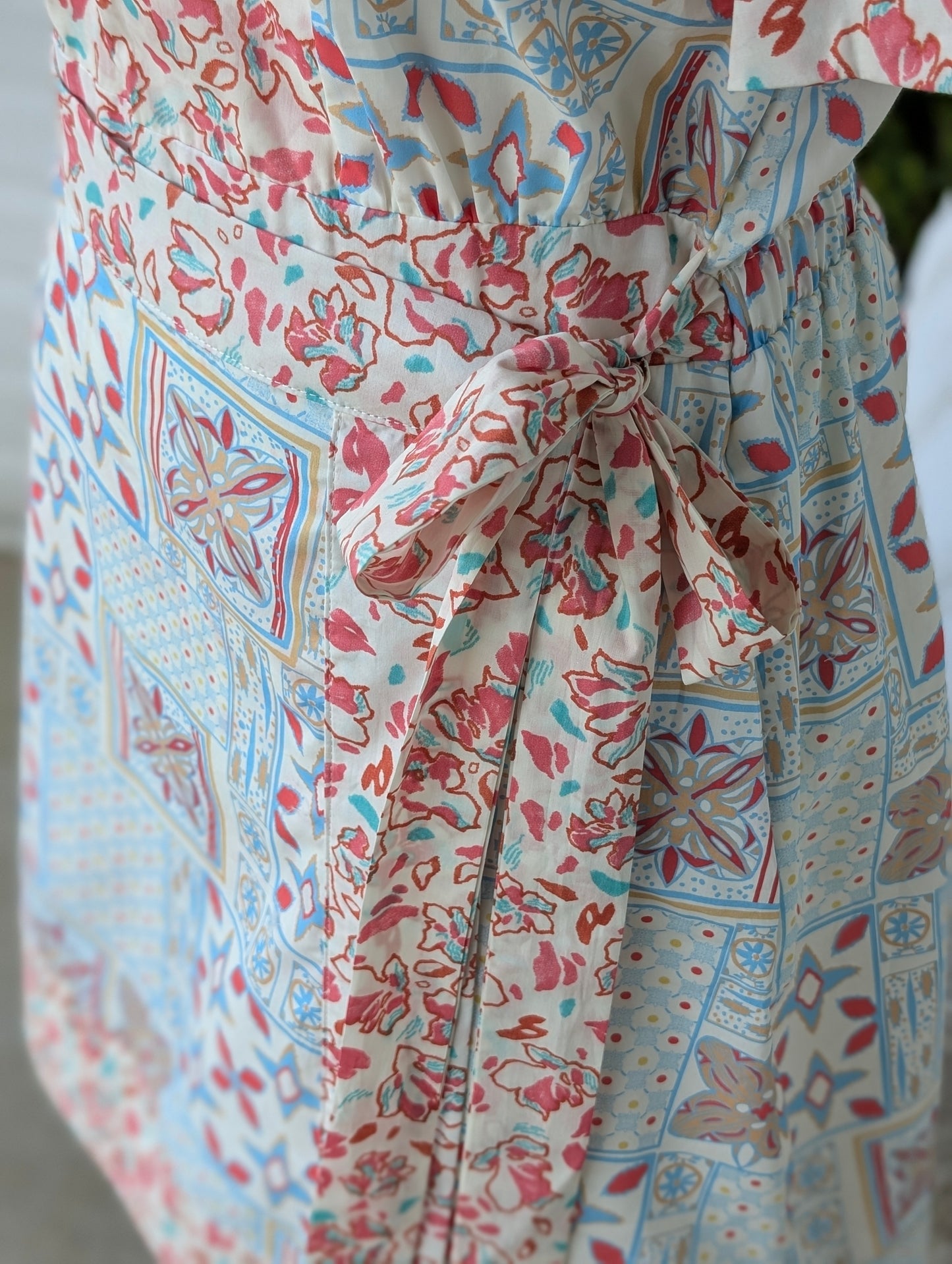 Faux Wrap Mini Dress