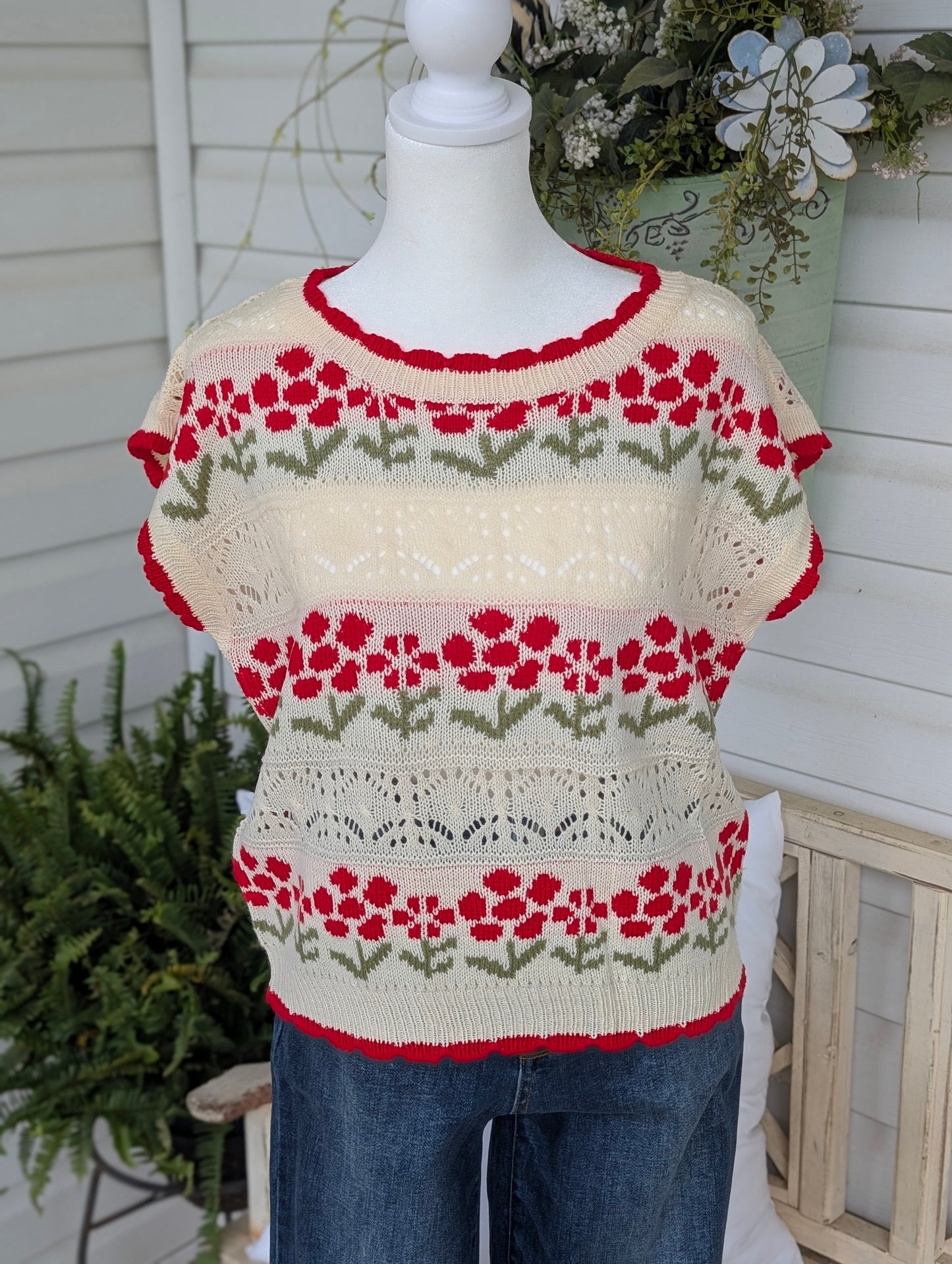 Sweet Summer Floral Sweater