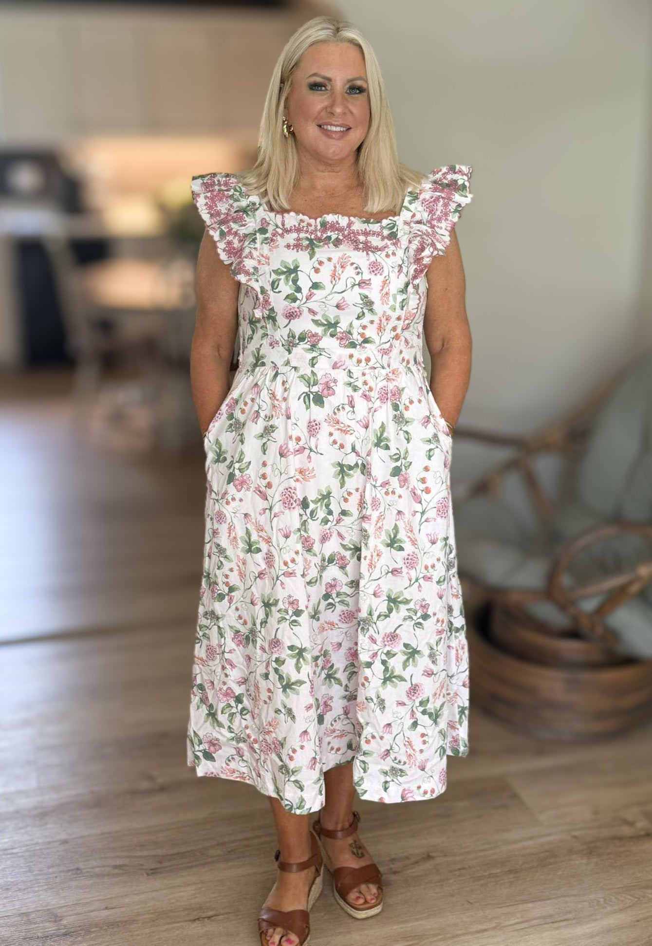 Ellie Floral Midi Dress