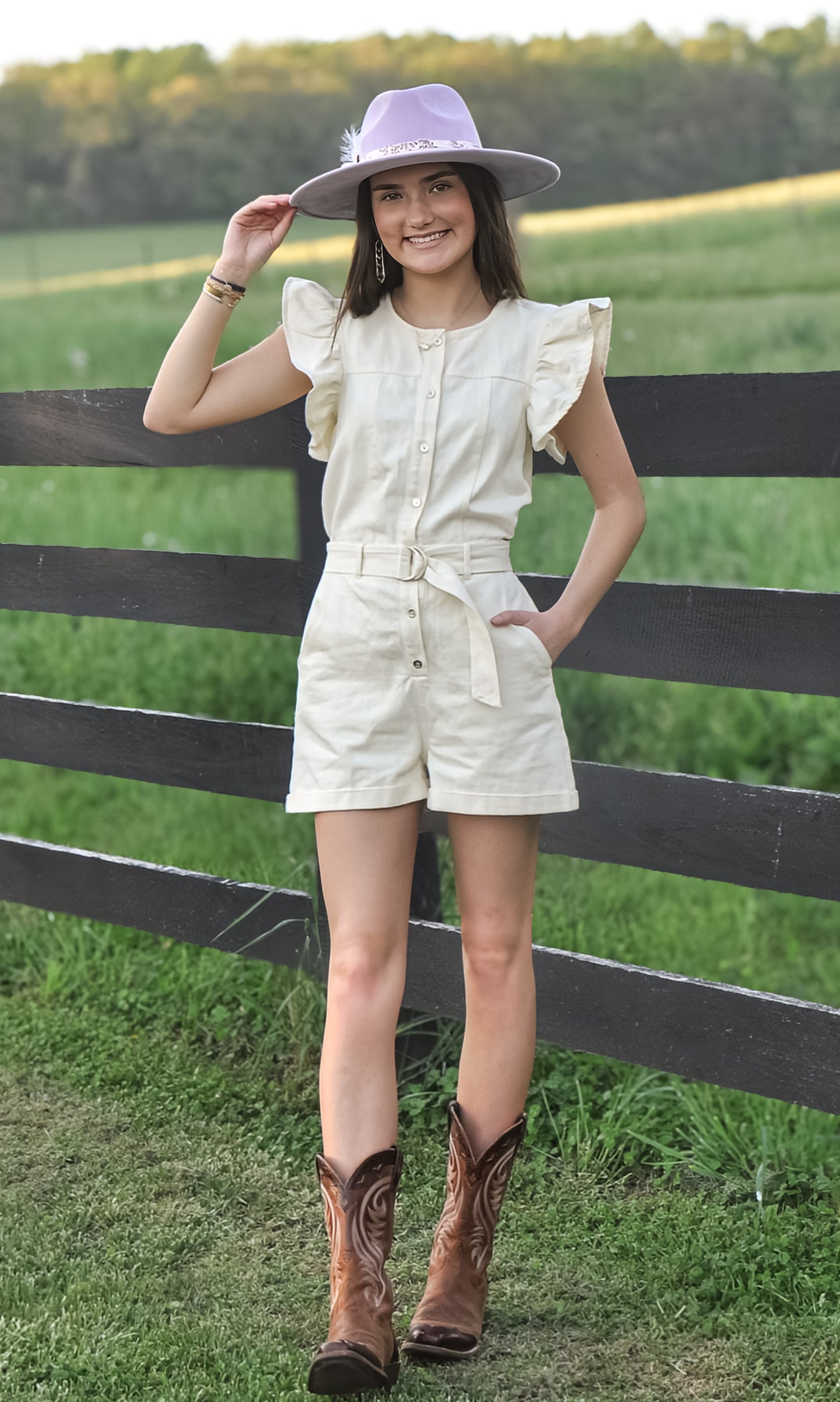 Riley Ruffle Sleeve Romper