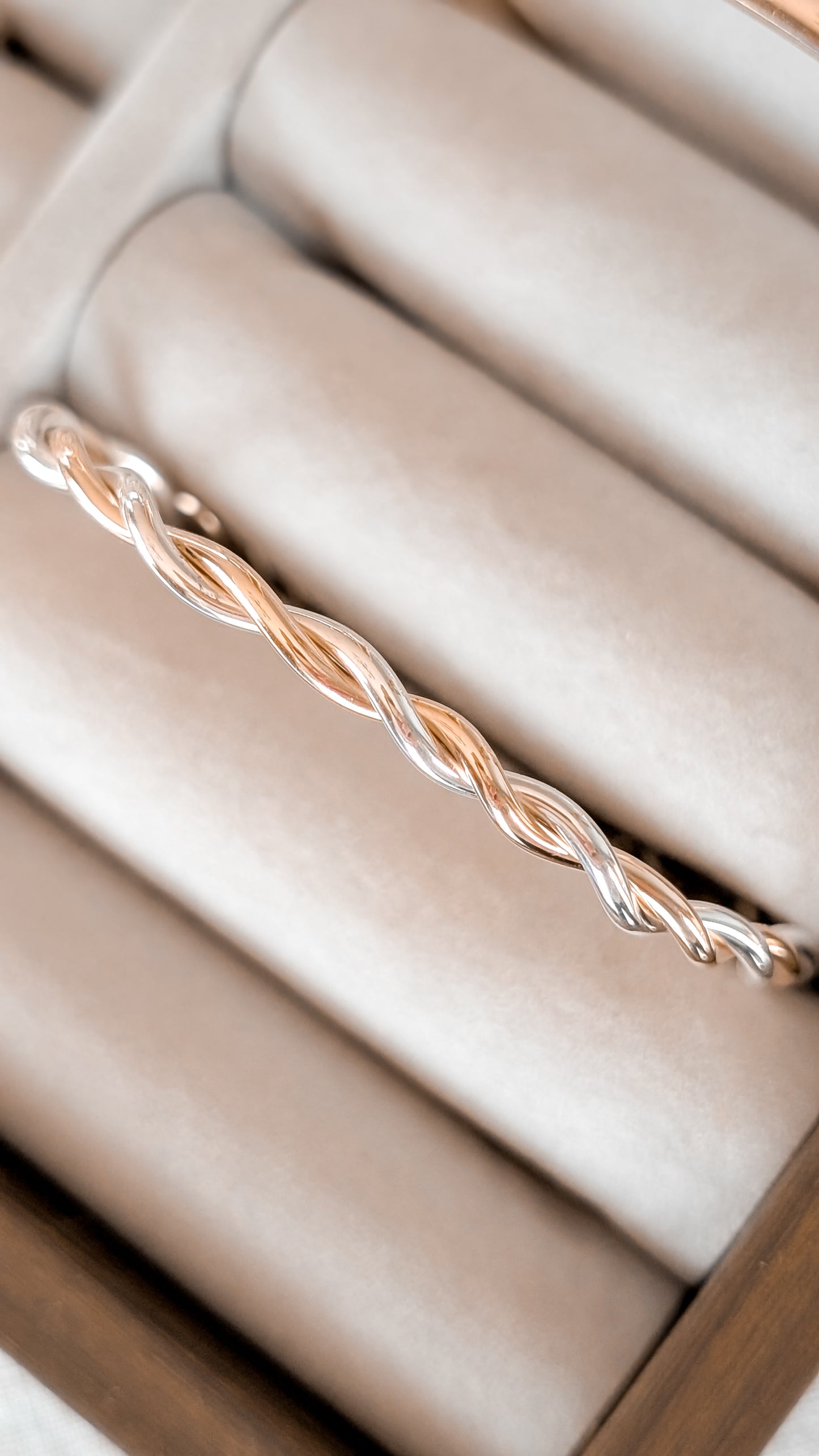 Silver and gold twist