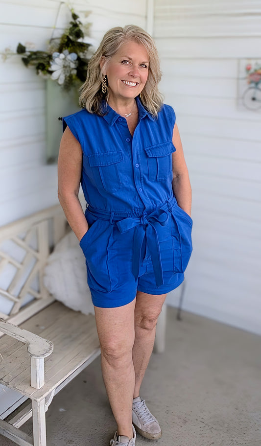 So Blue Romper