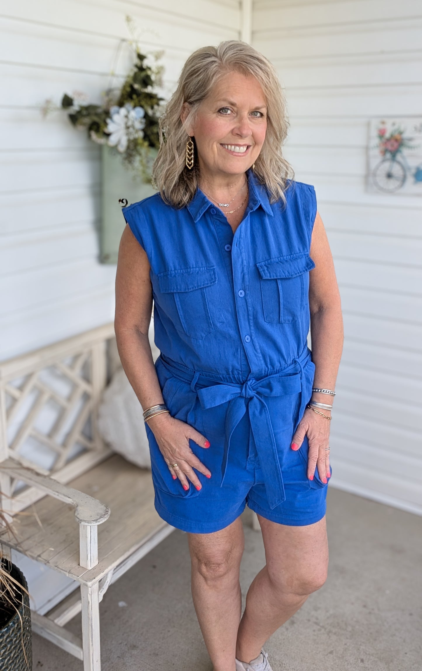 So Blue Romper