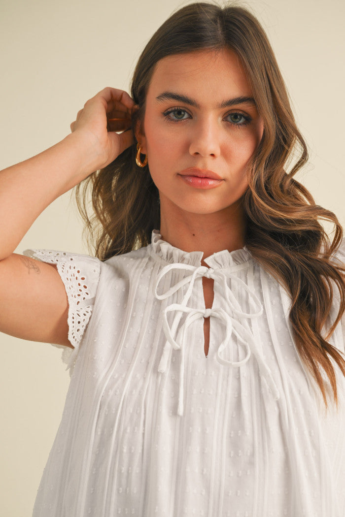 Sweet Romance Eyelet Top