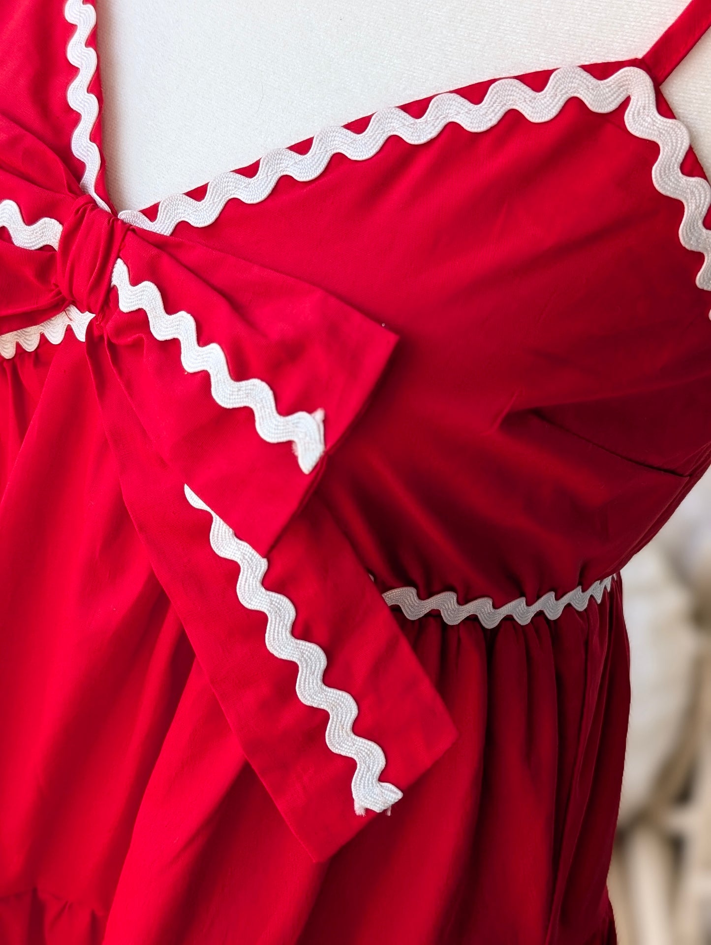 Red Ric Rac Mini Dress