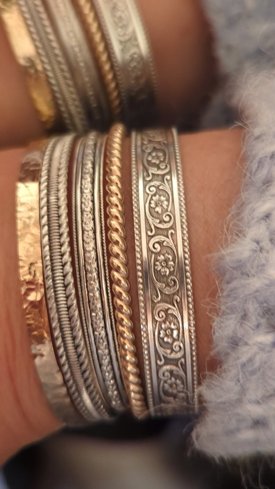 Goldie's Smile Hammered Bracelet