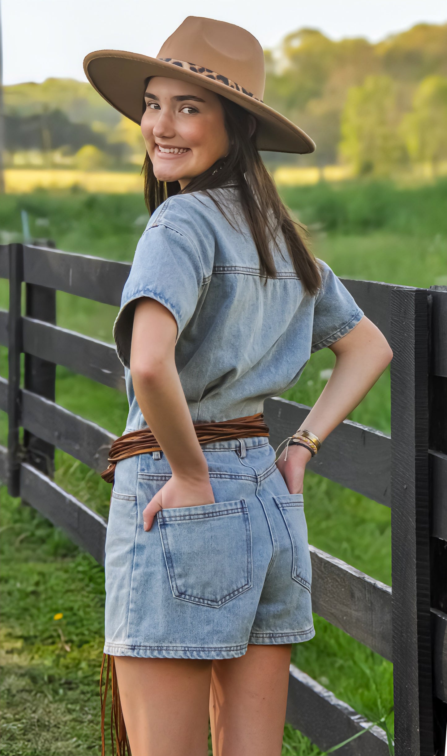 Kathryn Denim Romper