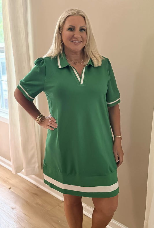 Chic Plus Sized Polo Mini Dress