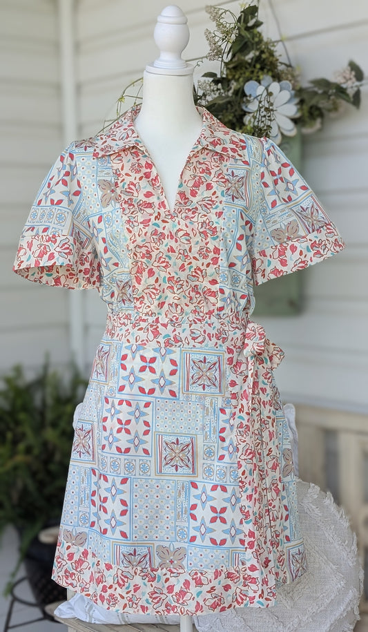 Faux Wrap Mini Dress