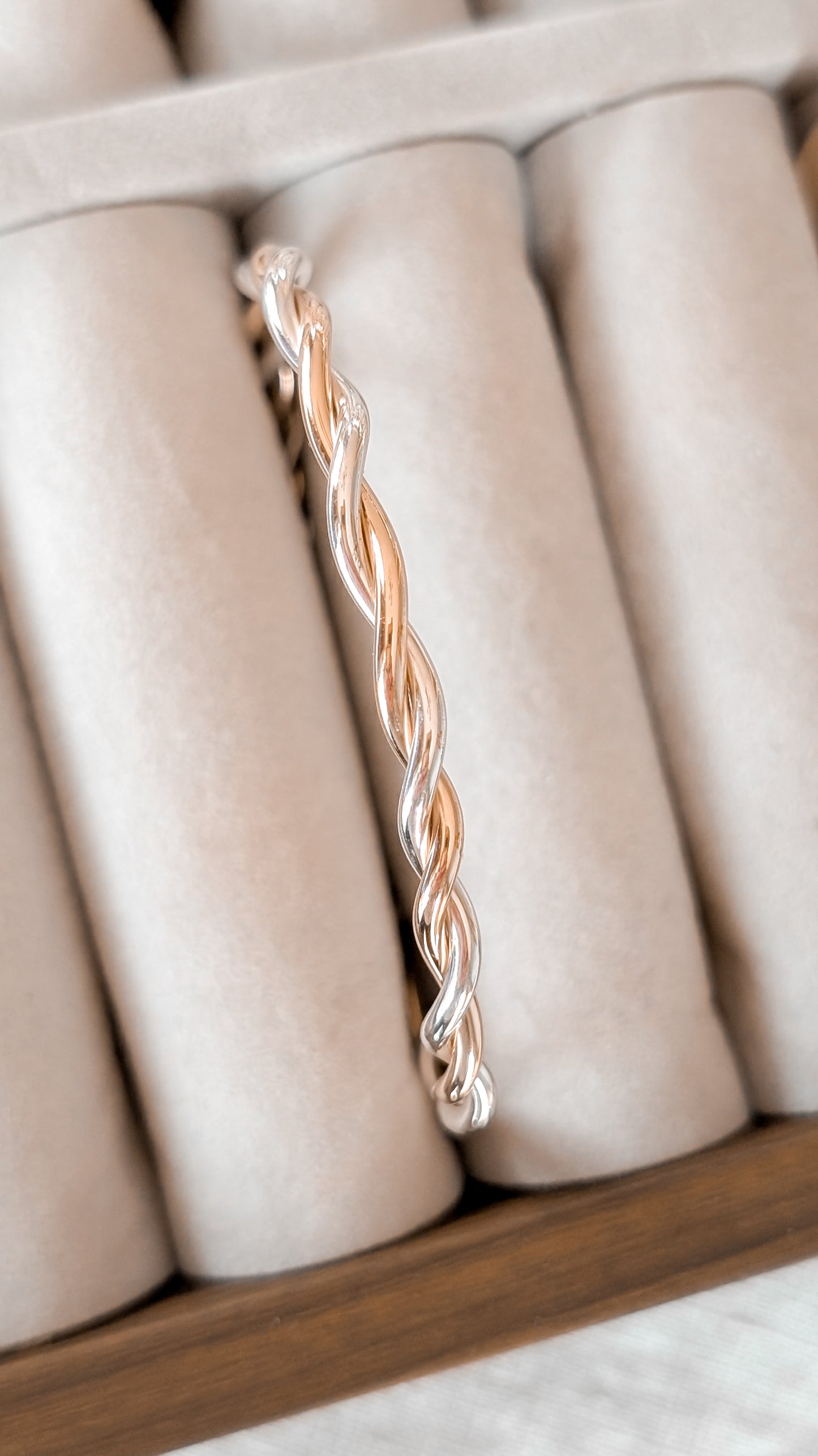 Silver and gold twist