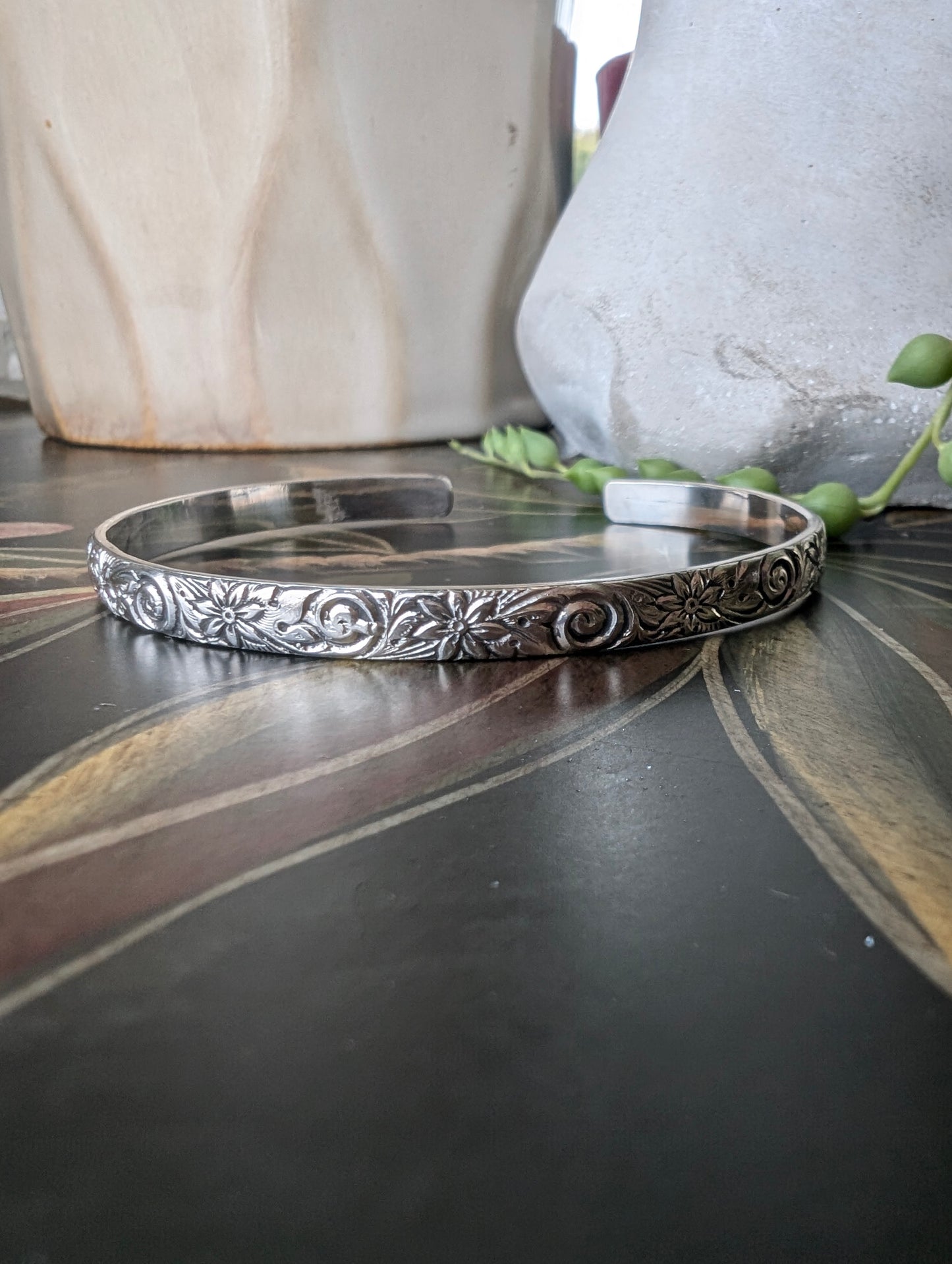 Cindy Floral Cuff Bracelet