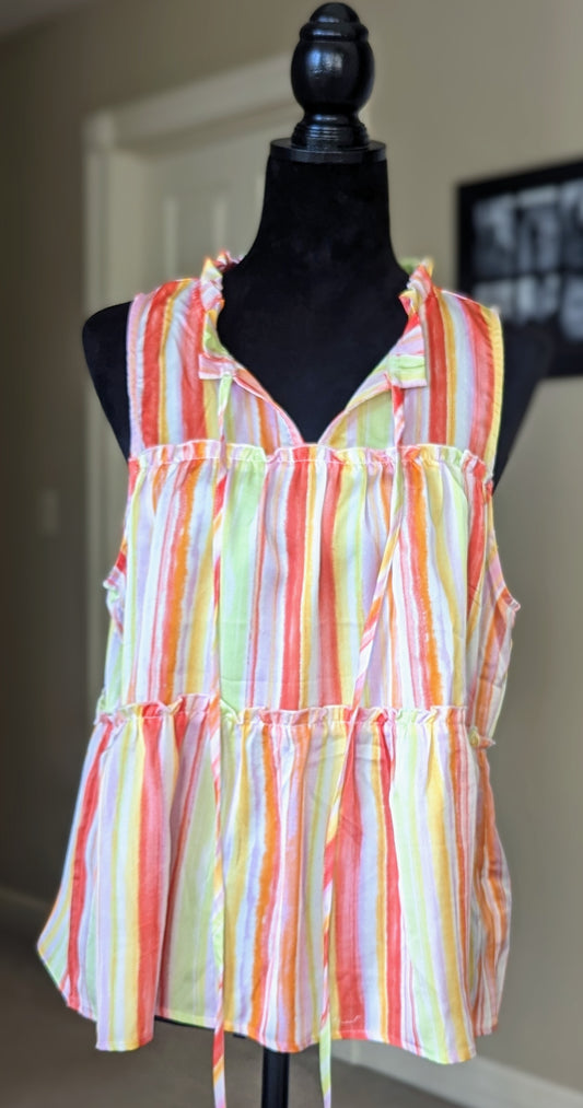 Striped Sleeveless Top